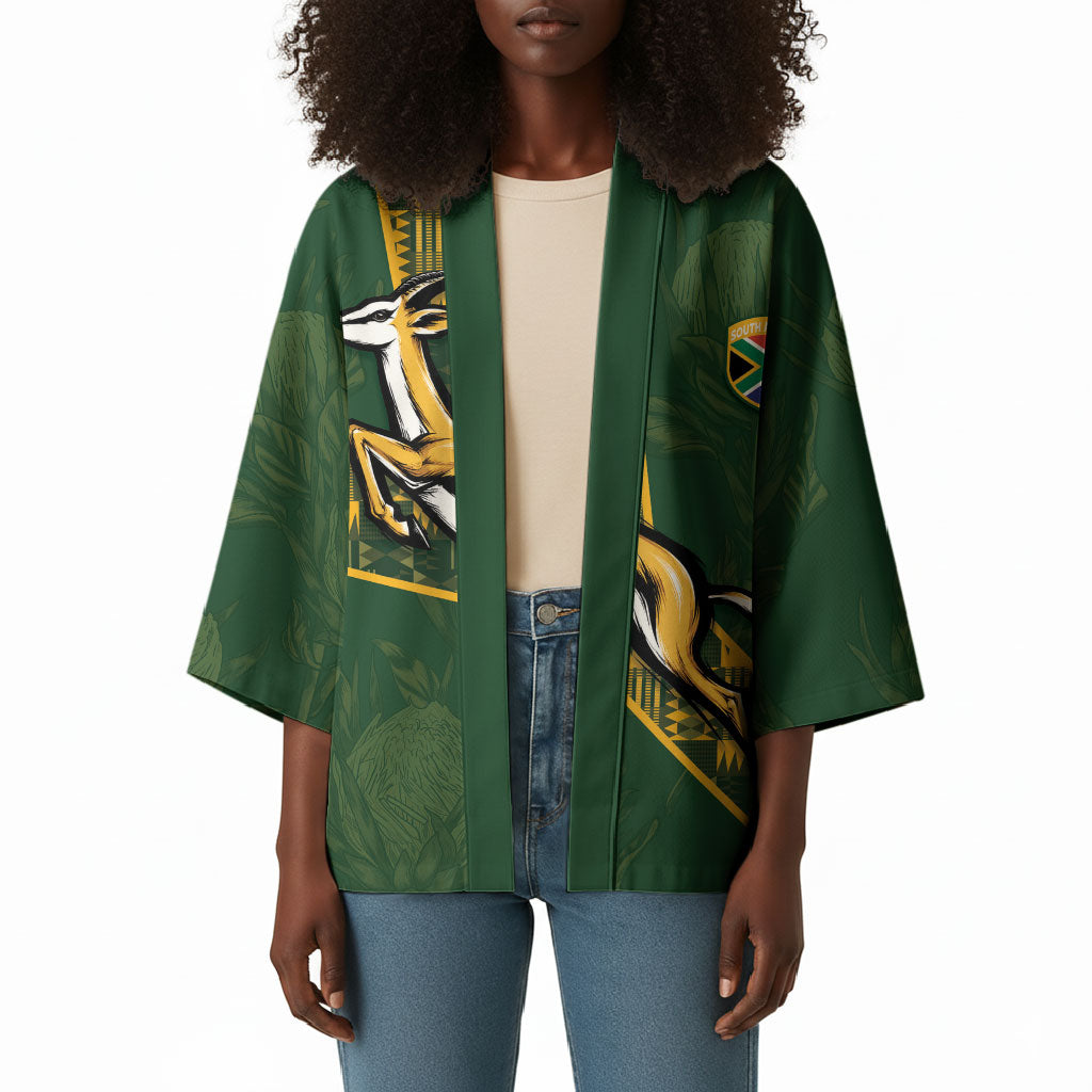 Custom Rugby South Africa Kimono Go Bokke With Protea Pattern