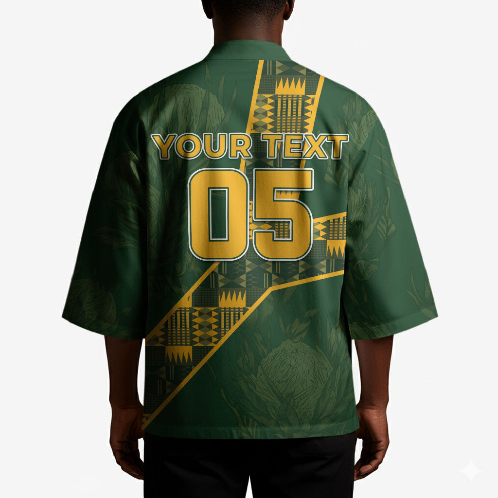 Custom Rugby South Africa Kimono Go Bokke With Protea Pattern