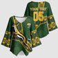Custom Rugby South Africa Kimono Sleeve Blouse Go Bokke With Protea Pattern
