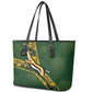 Rugby South Africa Leather Tote Bag Go Bokke With Protea Pattern