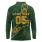 Custom Rugby South Africa Long Sleeve Polo Shirt Go Bokke With Protea Pattern