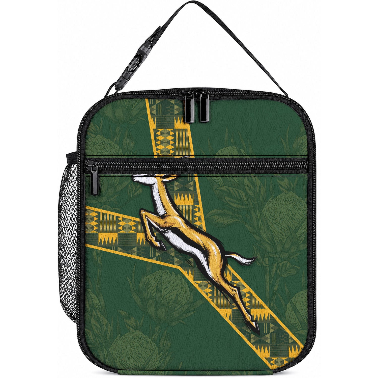 Rugby South Africa Lunch Bag Go Bokke With Protea Pattern