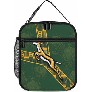 Rugby South Africa Lunch Bag Go Bokke With Protea Pattern