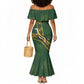 Custom Rugby South Africa Mermaid Dress Go Bokke With Protea Pattern