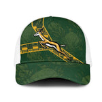 South Africa Rugby Mesh Trucker Cap Go Bokke With Protea Pattern