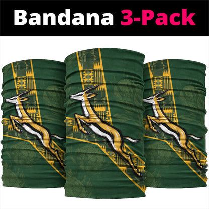 Rugby South Africa Neck Gaiter Go Bokke With Protea Pattern
