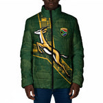 Custom Rugby South Africa Padded Jacket Go Bokke With Protea Pattern