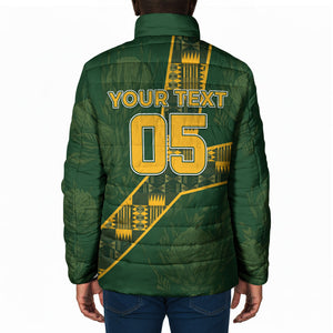 Custom Rugby South Africa Padded Jacket Go Bokke With Protea Pattern