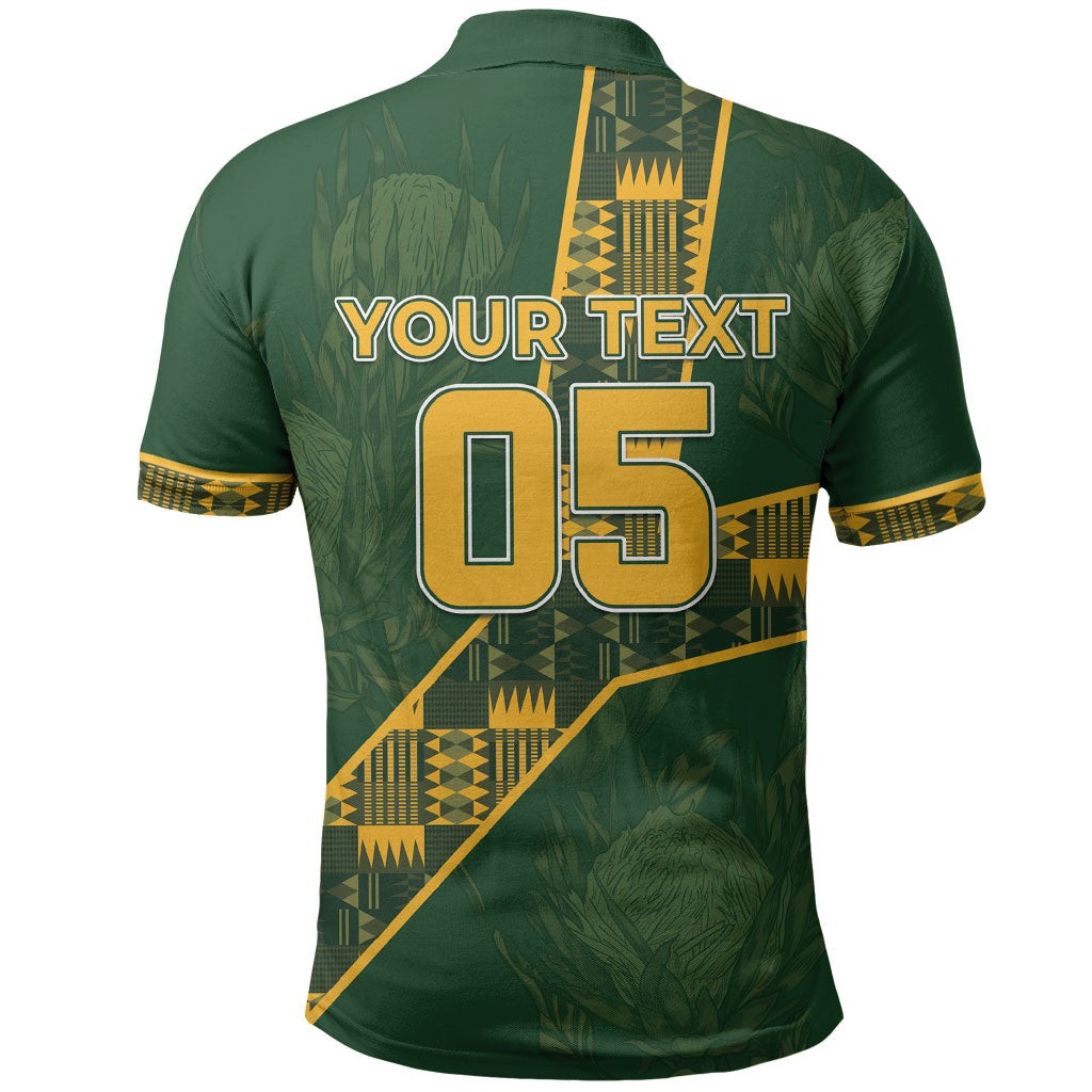 Custom Rugby South Africa Polo Shirt Go Bokke With Protea Pattern