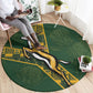 Rugby South Africa Round Carpet Go Bokke With Protea Pattern