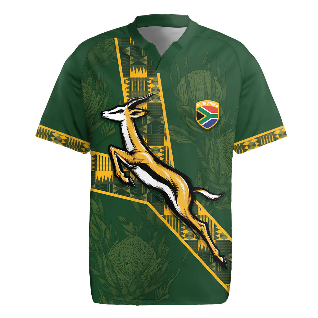 Custom Rugby South Africa Rugby Jersey Go Bokke With Protea Pattern