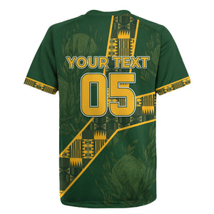 Custom Rugby South Africa Rugby Jersey Go Bokke With Protea Pattern