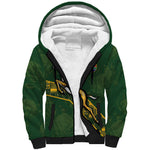 Custom Rugby South Africa Sherpa Hoodie Go Bokke With Protea Pattern