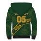 Custom Rugby South Africa Sherpa Hoodie Go Bokke With Protea Pattern