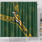 Rugby South Africa Shower Curtain Go Bokke With Protea Pattern