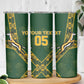 Custom Rugby South Africa Skinny Tumbler Go Bokke With Protea Pattern