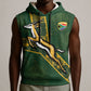 Custom Rugby South Africa Sleeveless Hoodie Go Bokke With Protea Pattern
