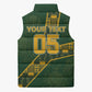 Custom Rugby South Africa Sleeveless Puffer Jacket Go Bokke With Protea Pattern