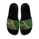 Rugby South Africa Slide Sandals Go Bokke With Protea Pattern