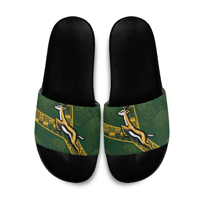 Rugby South Africa Slide Sandals Go Bokke With Protea Pattern