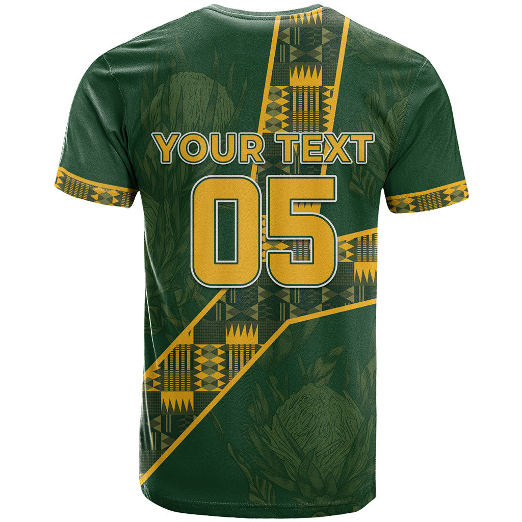 Custom Rugby South Africa T shirt Go Bokke With Protea Pattern