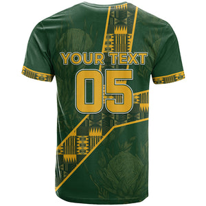 Custom Rugby South Africa T shirt Go Bokke With Protea Pattern