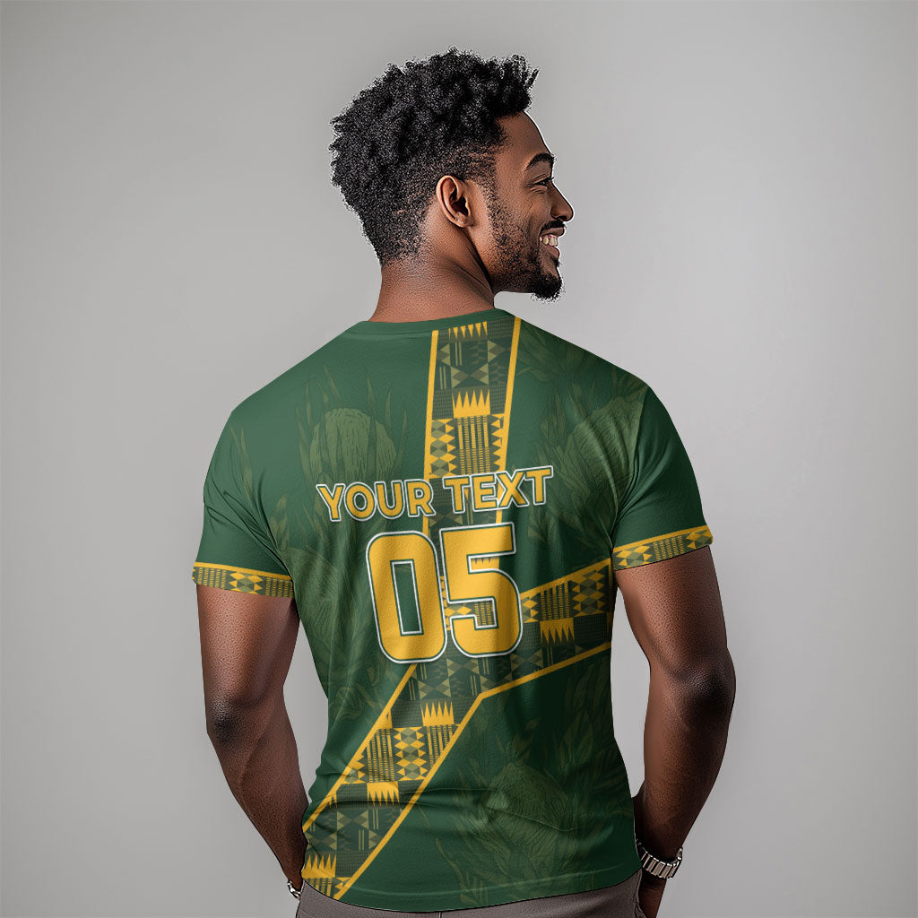 Custom Rugby South Africa T shirt Go Bokke With Protea Pattern