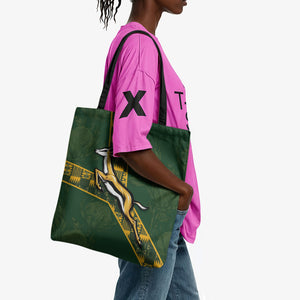 Rugby South Africa Tote Bag Go Bokke With Protea Pattern