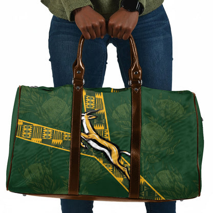 Rugby South Africa Travel Bag Go Bokke With Protea Pattern