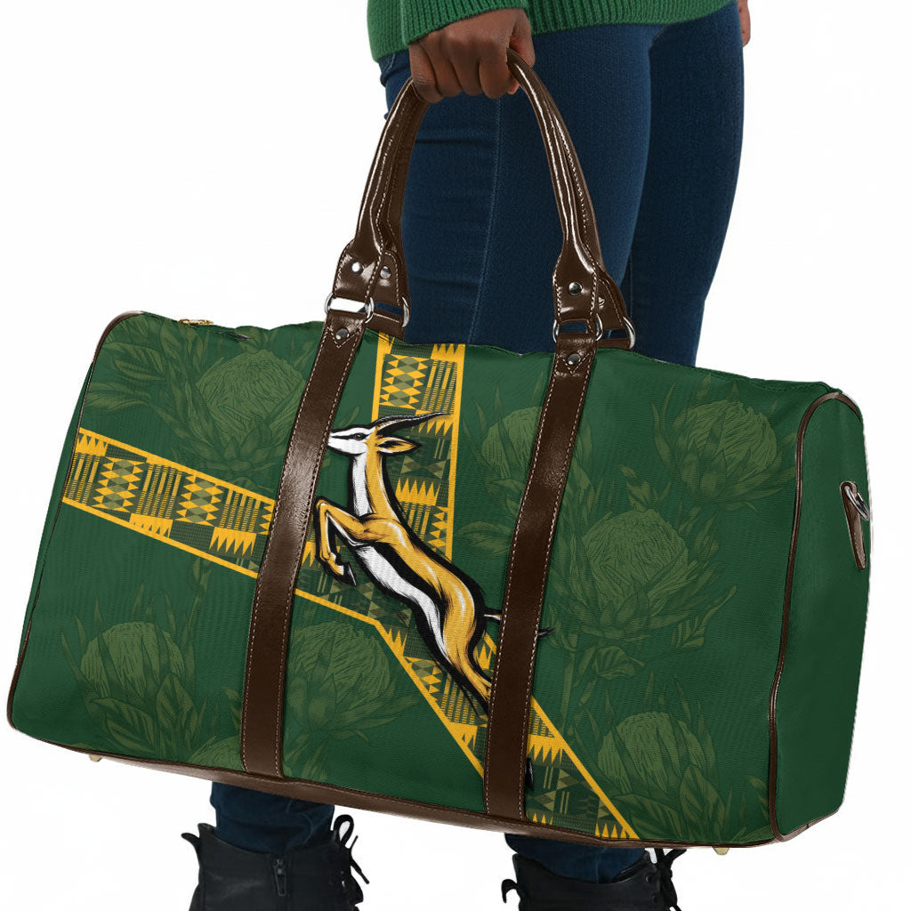 Rugby South Africa Travel Bag Go Bokke With Protea Pattern