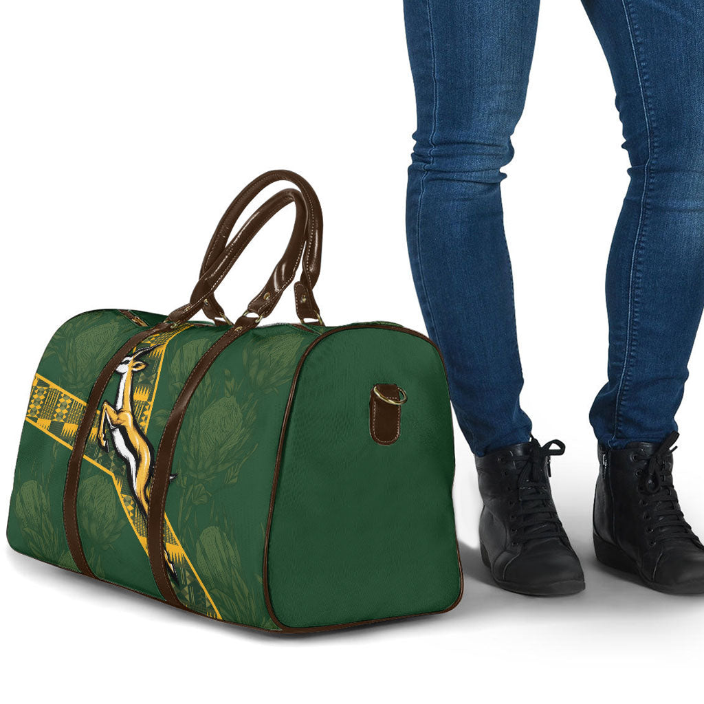 Rugby South Africa Travel Bag Go Bokke With Protea Pattern