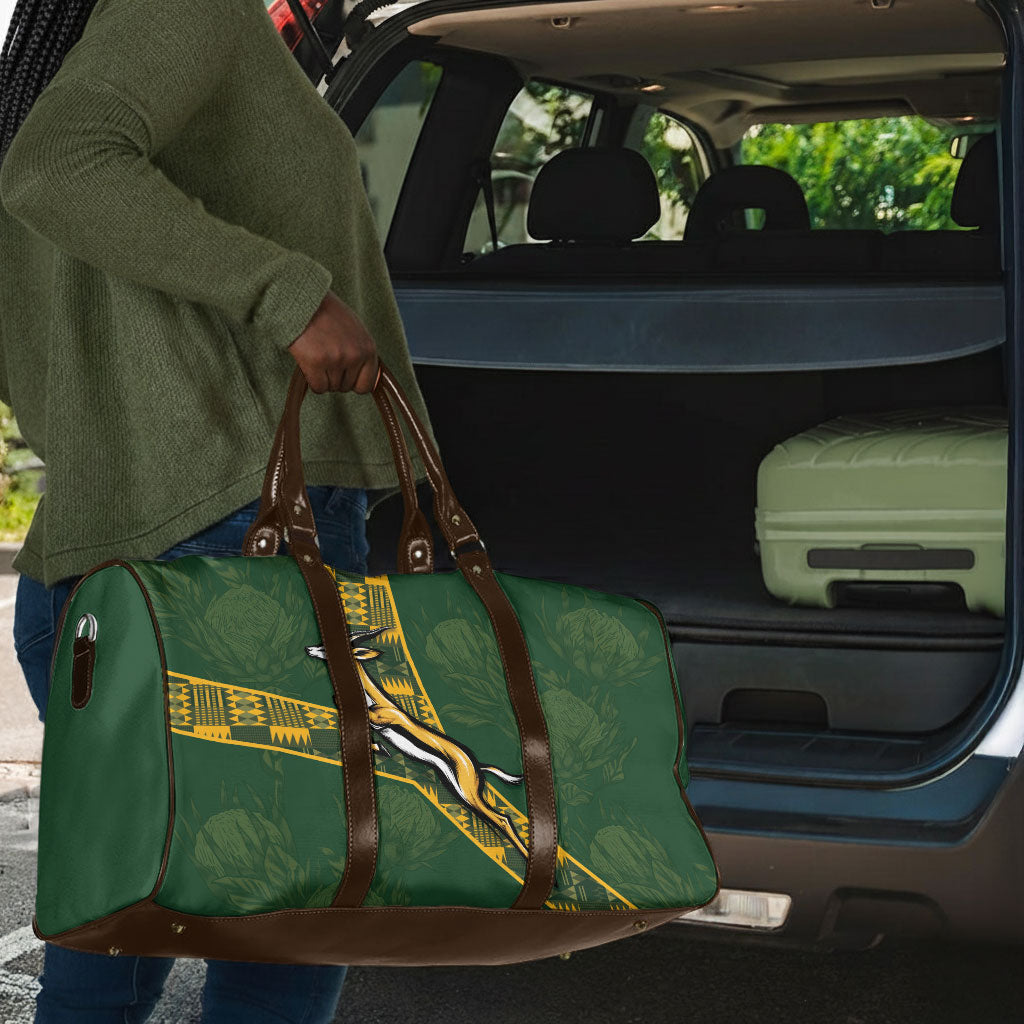 Rugby South Africa Travel Bag Go Bokke With Protea Pattern