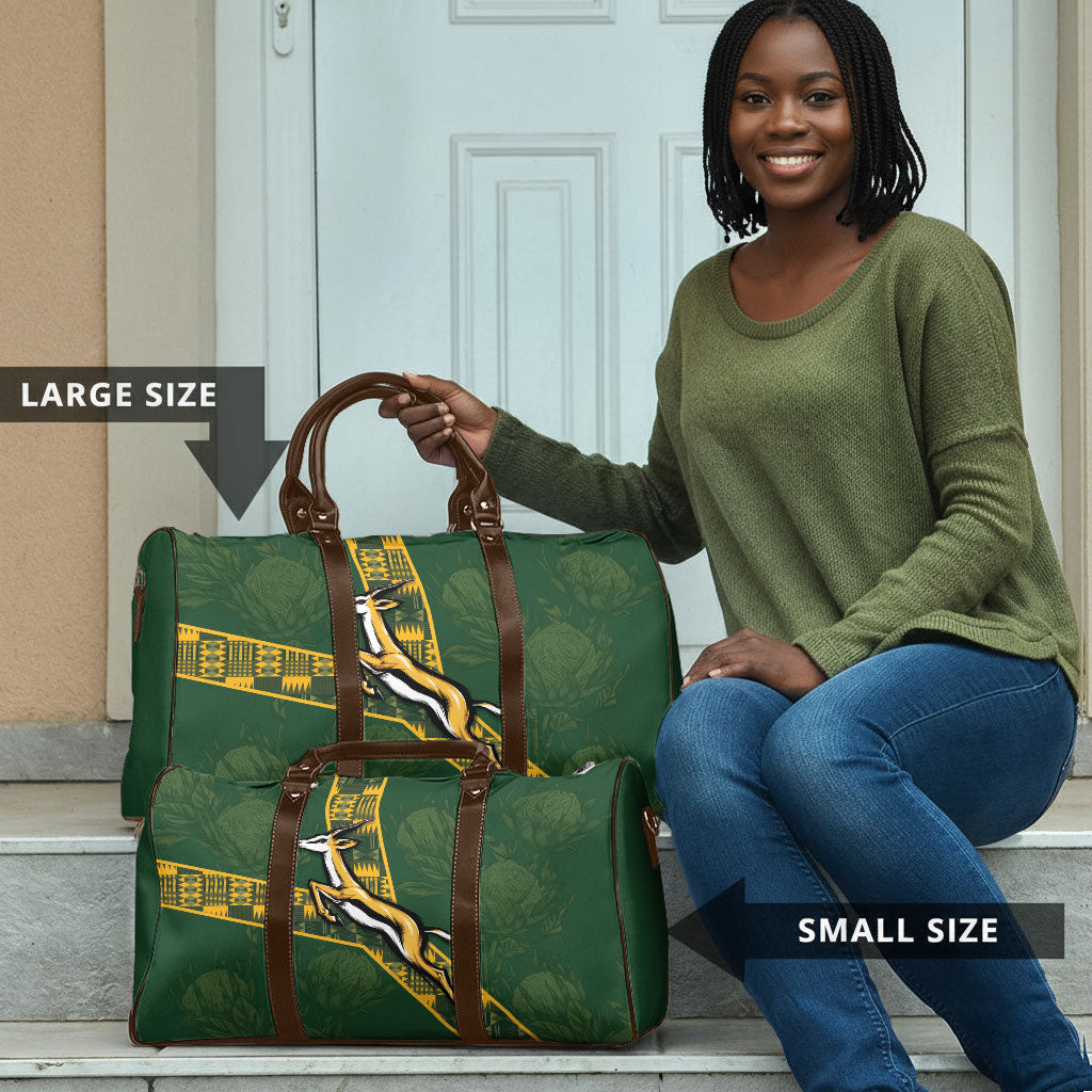Rugby South Africa Travel Bag Go Bokke With Protea Pattern