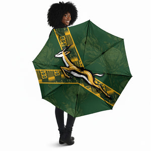 Rugby South Africa Umbrella Go Bokke With Protea Pattern