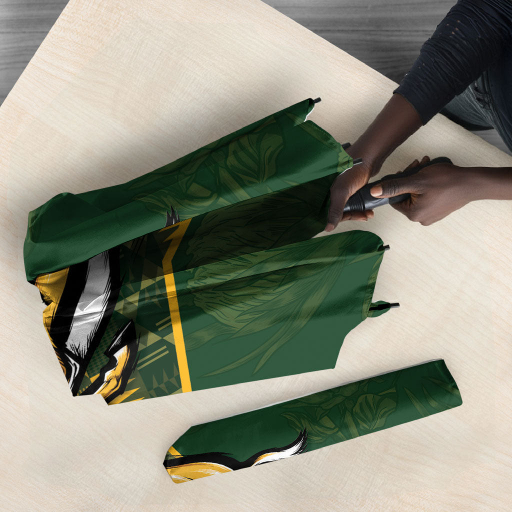 Rugby South Africa Umbrella Go Bokke With Protea Pattern