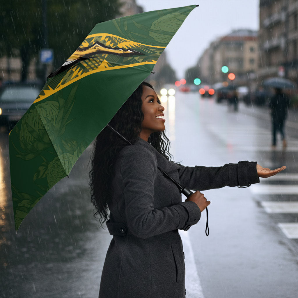 Rugby South Africa Umbrella Go Bokke With Protea Pattern