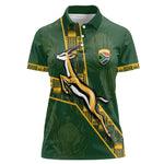Custom Rugby South Africa Women Polo Shirt Go Bokke With Protea Pattern