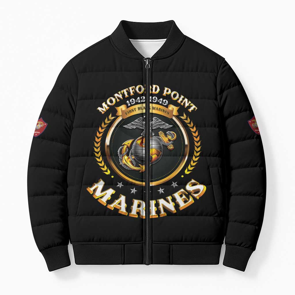 Montford Point Marines Legacy Bomber Puffer Jacket Honoring The Legend