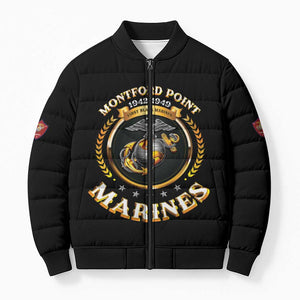 Montford Point Marines Legacy Bomber Puffer Jacket Honoring The Legend