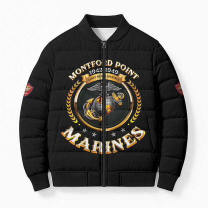 Montford Point Marines Legacy Bomber Puffer Jacket Honoring The Legend