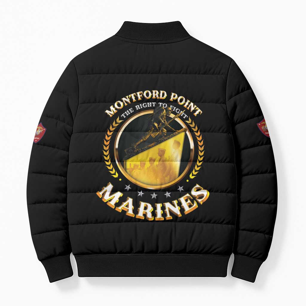 Montford Point Marines Legacy Bomber Puffer Jacket Honoring The Legend
