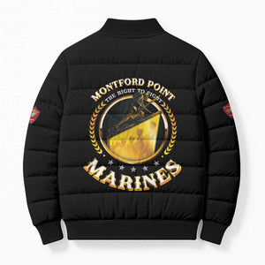 Montford Point Marines Legacy Bomber Puffer Jacket Honoring The Legend
