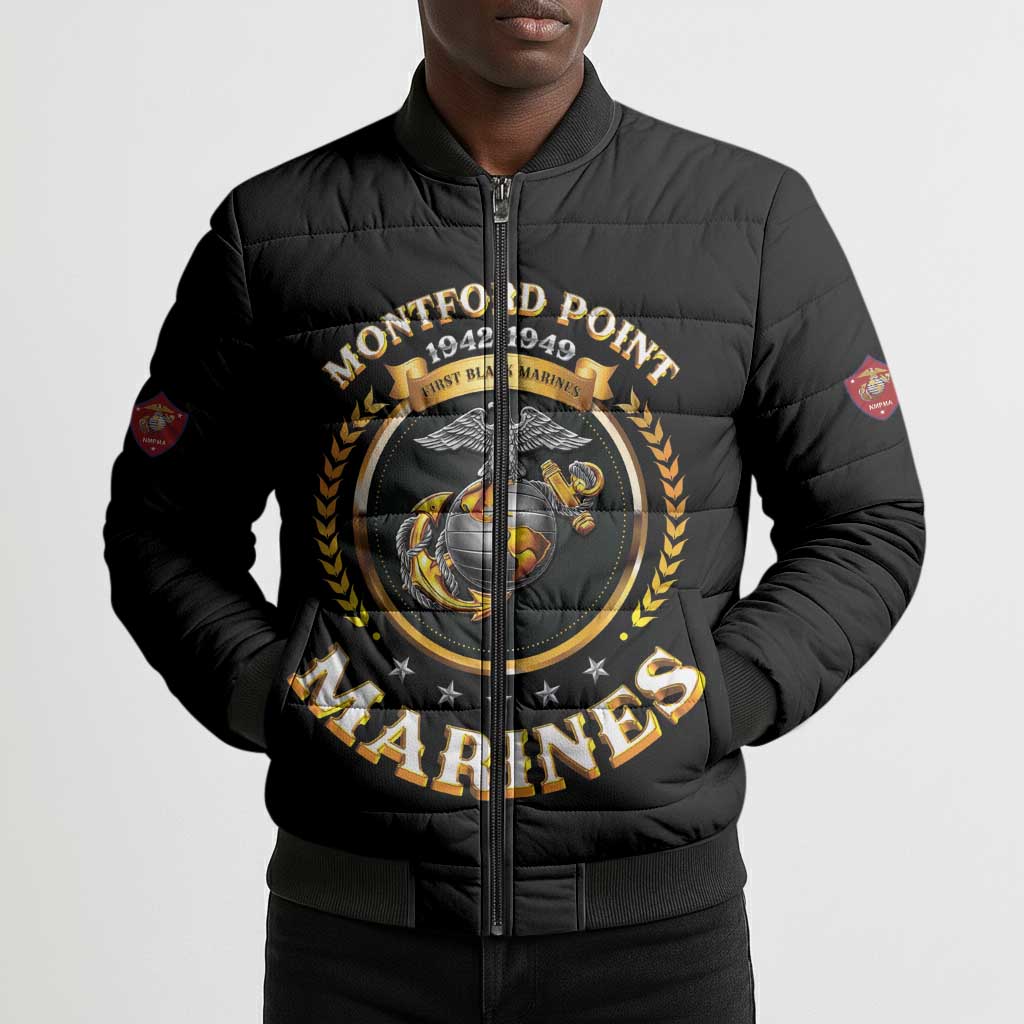 Montford Point Marines Legacy Bomber Puffer Jacket Honoring The Legend