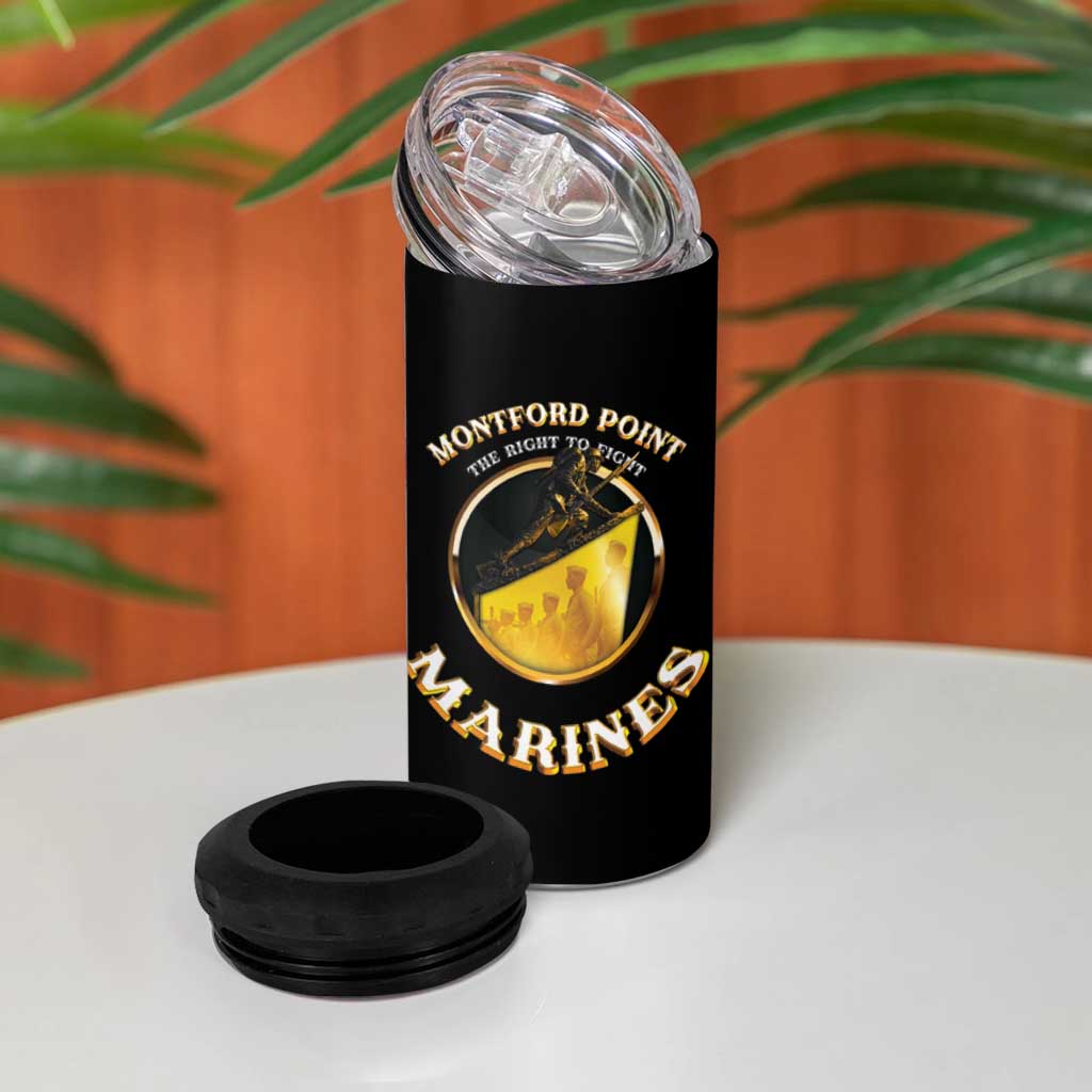 Montford Point Marines Legacy 4 in 1 Can Cooler Tumbler Honoring The Legend