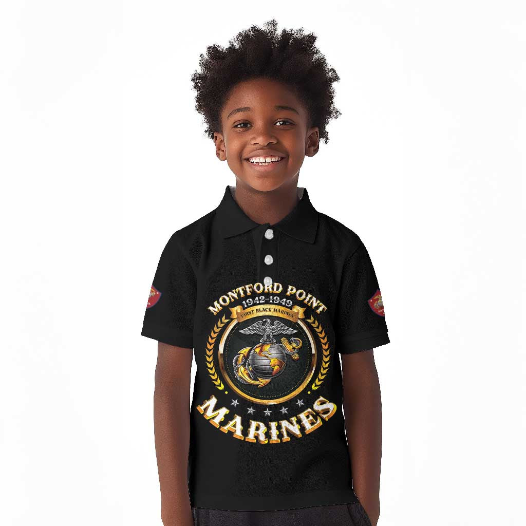 Montford Point Marines Legacy Kid Polo Shirt Honoring The Legend