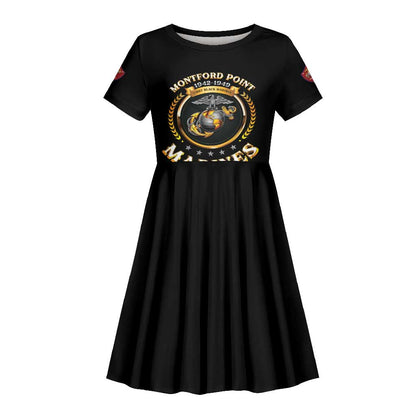 Montford Point Marines Legacy Kid Short Sleeve Dress Honoring The Legend