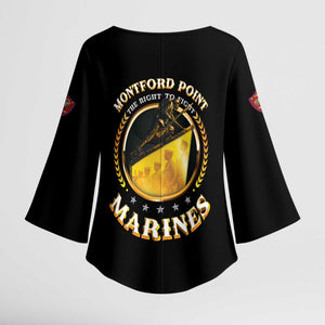 Montford Point Marines Legacy Kimono Sleeve Blouse Honoring The Legend