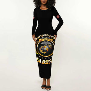 Montford Point Marines Legacy Long Sleeve Bodycon Dress Honoring The Legend