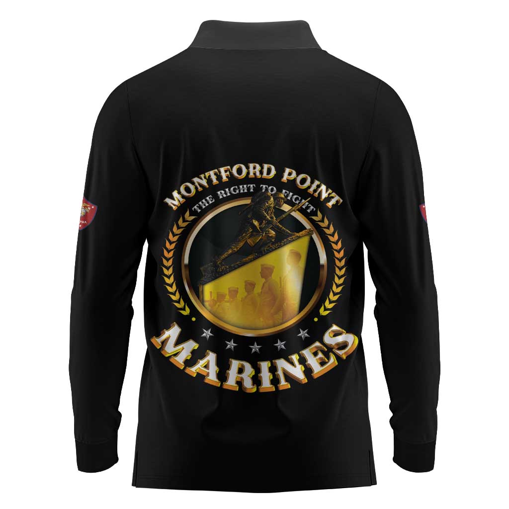 Montford Point Marines Legacy Long Sleeve Polo Shirt Honoring The Legend