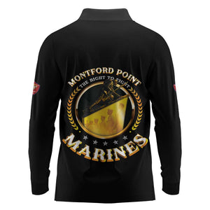 Montford Point Marines Legacy Long Sleeve Polo Shirt Honoring The Legend
